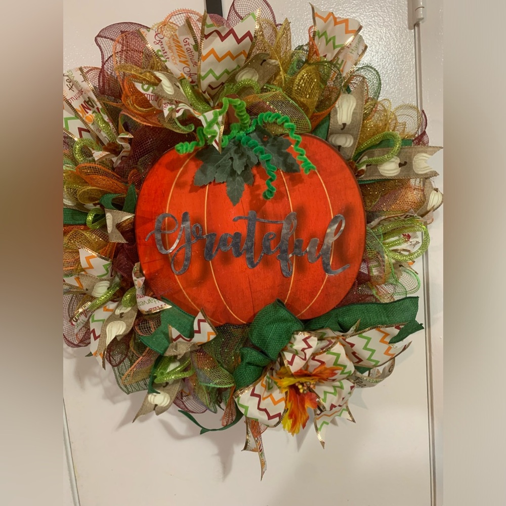 Item49 Autumn Outdoor Decor Wreath - Picture 2 of 7